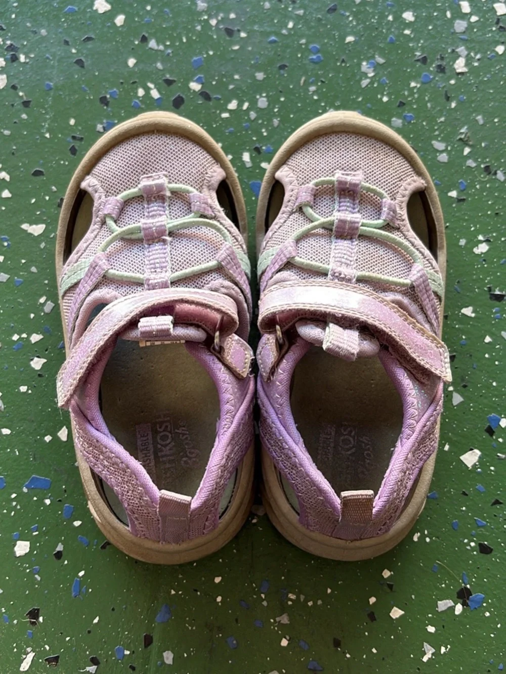Oshkosh Kids Lightweight Pink and Lavender Sport Sandals 9